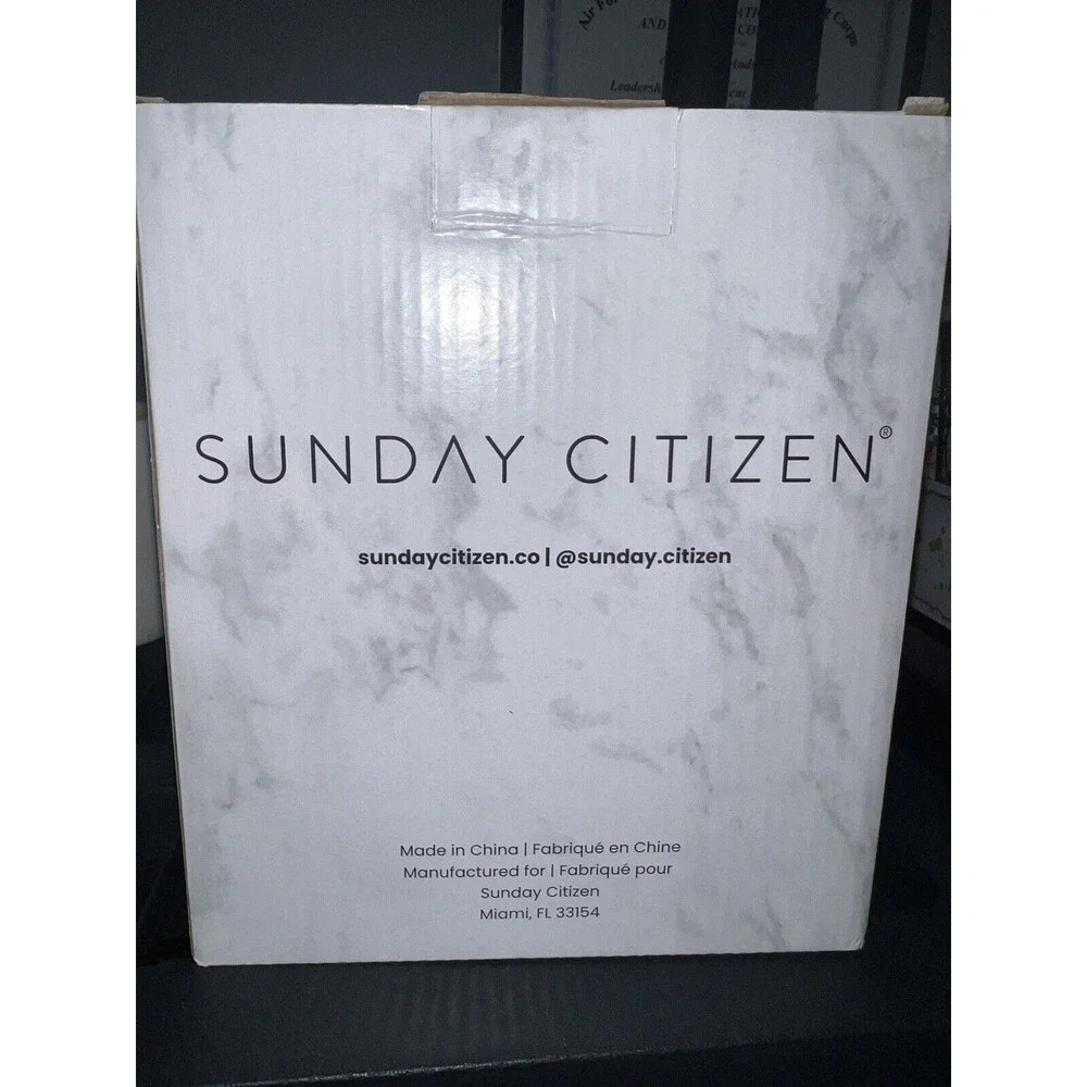 Sunday Citizen Bath Set Decor Faux Marble Soap Dispenser Toothbrush Cup New